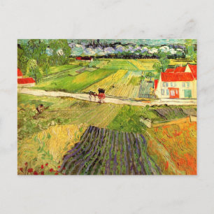 Landscape, Carriage and Train Van Gogh Fine Art Postcard