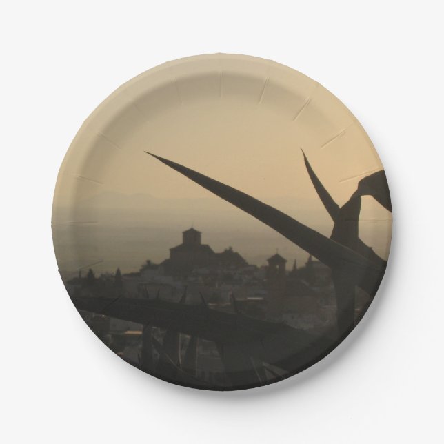 Landscape Churches Return Address Label Paper Plate (Front)