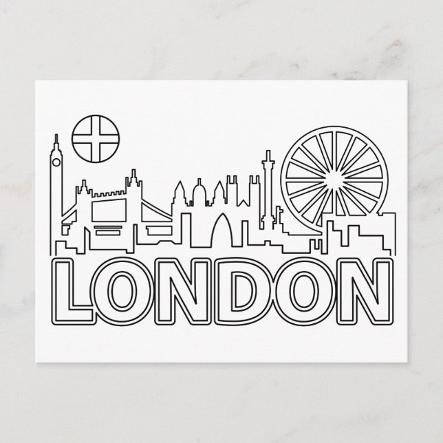 Landscape City View | London, England Postcard (Front)