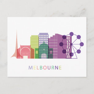 Landscape City View Melbourne, Australia Postcard