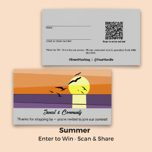 Landscape Contest Invite Custom QR + Connect Card