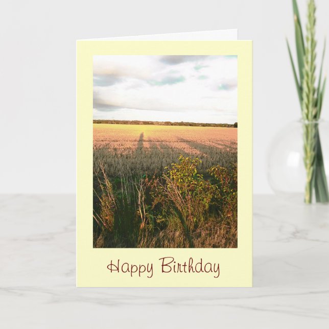 Landscape countryside scenic photo birthday card (Front)