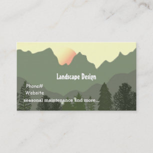 Landscape Design and Maintenance Business Card