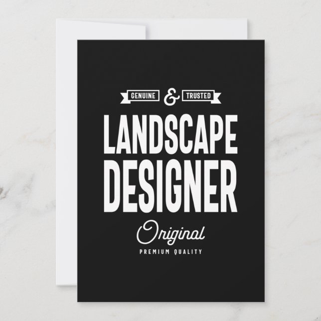 Landscape Designer Job Title Gift Thank You Card (Front)
