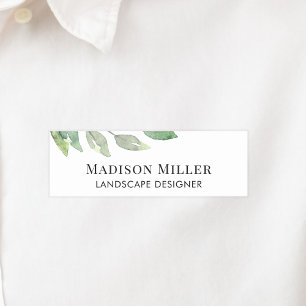 Landscape Designer Watercolor Employee Name Tag