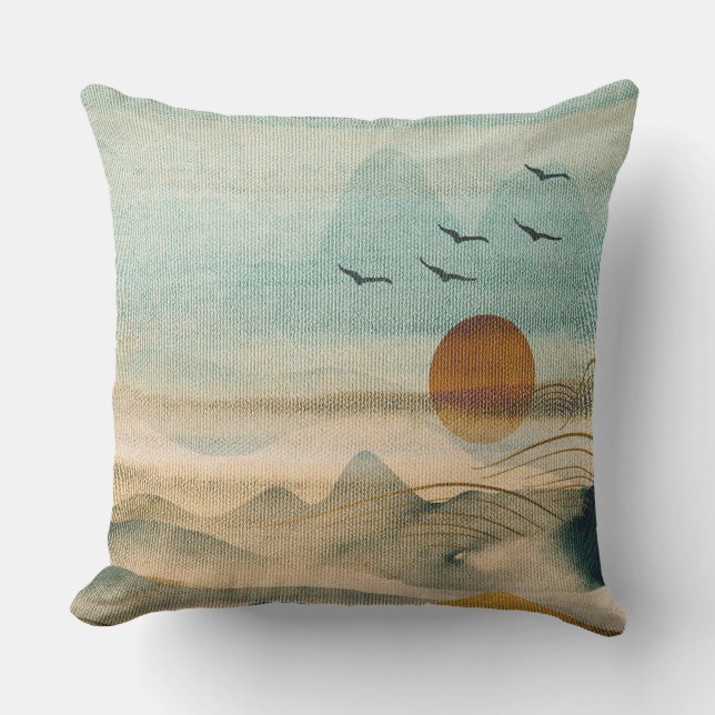 Landscape Fabric Texture Pillow (Front)