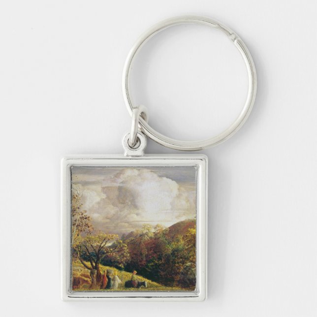 Landscape, figures and cattle key ring (Front)