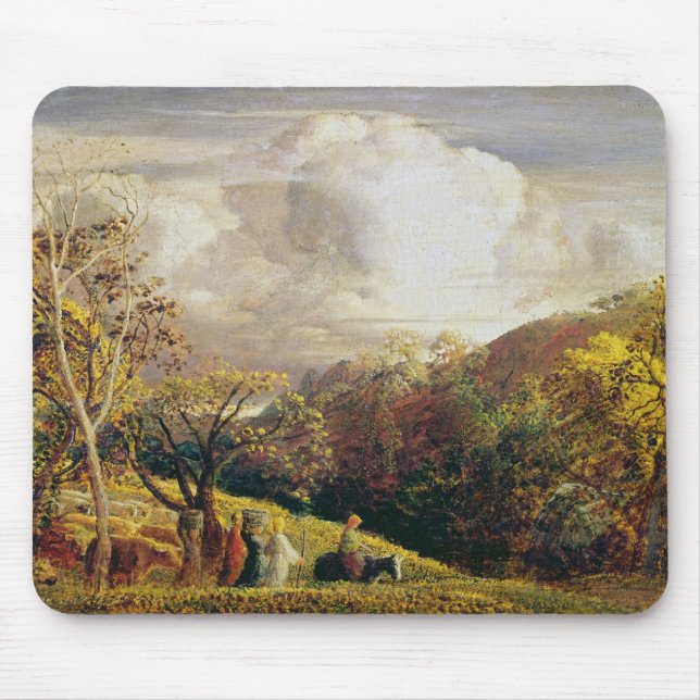 Landscape, figures and cattle mouse pad (Front)