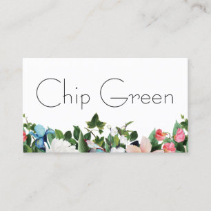 landscape floral flowers garden business card