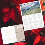 Landscape France Vincent Van Gogh 2025 Calendar Holiday Postcard<br><div class="desc">Create your own custom, personalised, beautiful elegant faux gold script typography font, simple plain black and white, 2025 full year calendar, travel / landscape / nature / vintage art lovers and Van Gogh connoisseurs' christmas / holiday / seasons / new years yearly calendar greetings postcard, featuring a beautiful masterpiece colourful...</div>