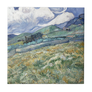 Landscape from Saint-Remy by Vincent Van Gogh Ceramic Tile