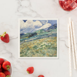  Landscape from Saint-Rémy by Vincent Van Gogh  Napkin