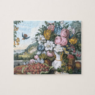 Landscape, Fruit and Flowers Jigsaw Puzzle