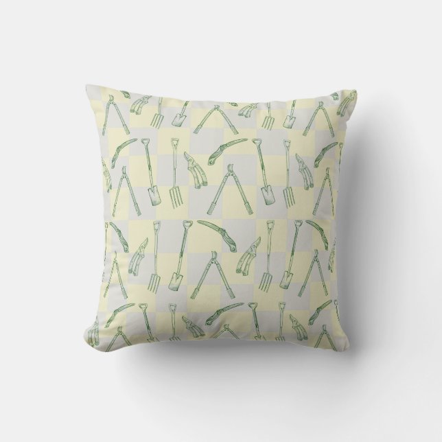 Landscape gadrening pattern cushion (Front)