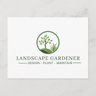 Landscape Gardener Postcard   Professional Gardeni