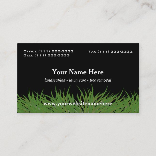 Landscape Green Grass Business Card (Front)