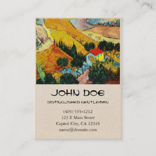 Landscape House and Ploughman Vincent Van Gogh Business Card