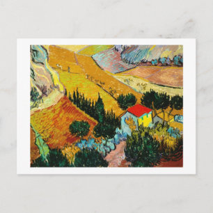 Landscape House and Ploughman Vincent Van Gogh Postcard