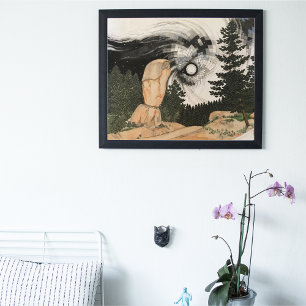 Landscape Illustration Colorado Mountain Road Photo Print