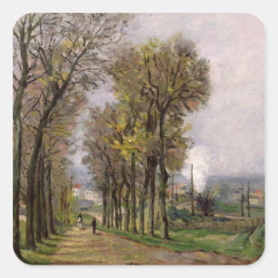 Landscape in the Ile de France, c.1878 Square Sticker
