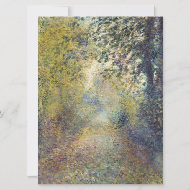 Landscape In the Woods (by Pierre-Auguste Renoir) Card (Front)