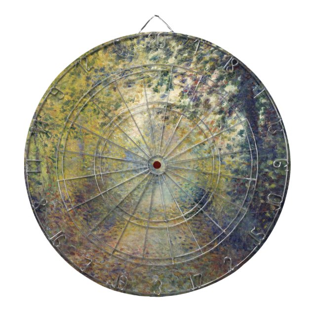 Landscape In the Woods (by Pierre-Auguste Renoir) Dartboard (Front)