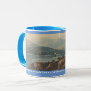 Landscape in Wales with Castle, By John Varley Mug