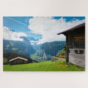 Landscape in Wengen in Switzerland Jigsaw Puzzle
