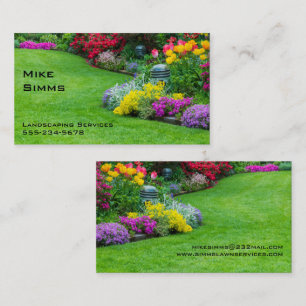 Landscape, Lawn Care, Gardener, Professional Business Card
