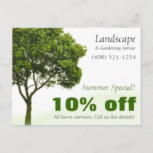 Landscape, Lawn, or Gardening Marketing Postcard