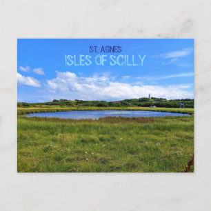 Landscape  Lighthouse, St. Agnes - Isles Of Scilly Postcard