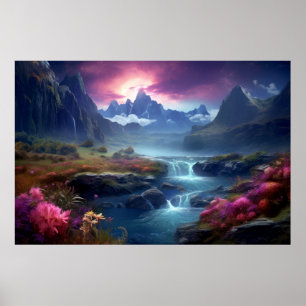 Landscape Magical Dimension Fantastic Planet Art Poster