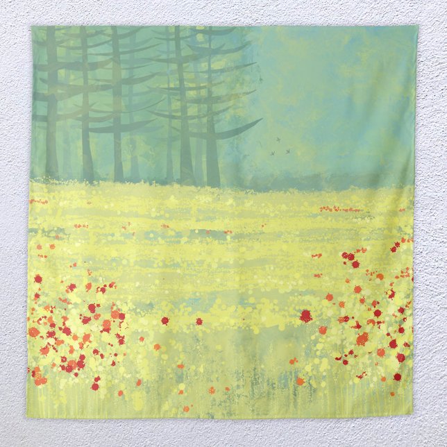 Landscape Meadow Green Yellow Tapestry (Creator Uploaded)