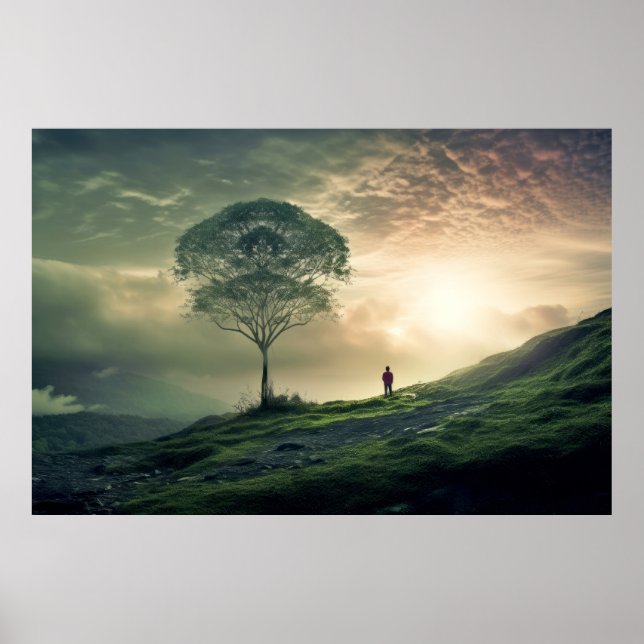 Landscape Meditation Serene Tranquil  Poster (Front)