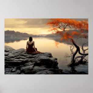 Landscape Meditation Serene Tranquil  Poster