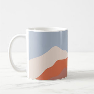 Landscape mid century illustrations,minimalist lan coffee mug