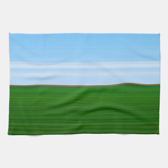 Landscape - Minimalist Style Tea Towel (Horizontal)