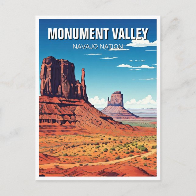 Landscape Monument Valley Navajo Nation Souvenir Postcard (Front)