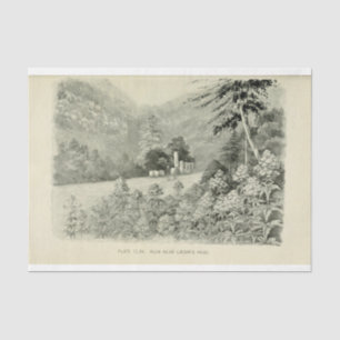 Landscape Mountain Flowers Ephemera Decoupage Tissue Paper