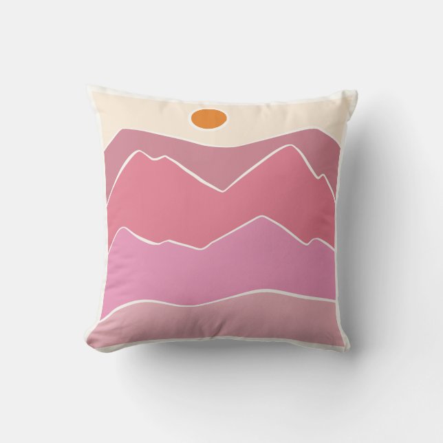 Landscape, Mountain, Naive Cushion (Front)