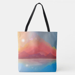 Landscape Mountain Reflection Tote Bag