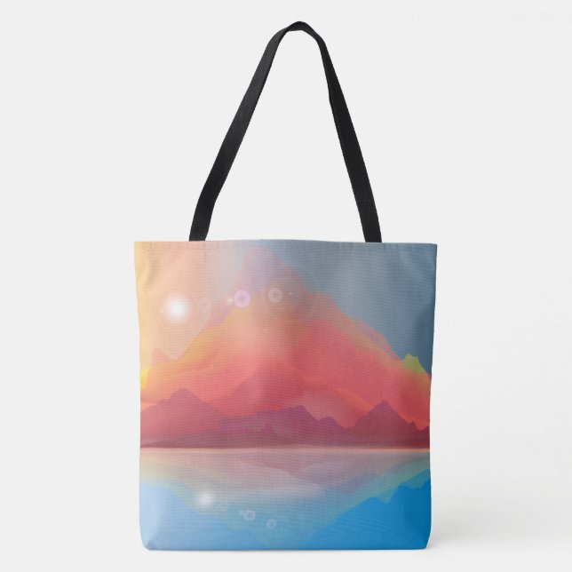 Landscape Mountain Reflection Tote Bag (Front)