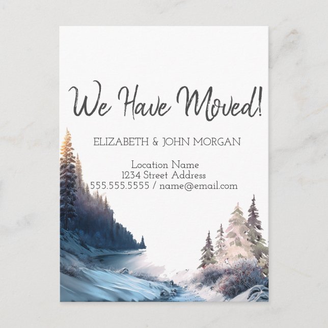 Landscape,Nature,Forest Moving Announcement  Postcard (Front)