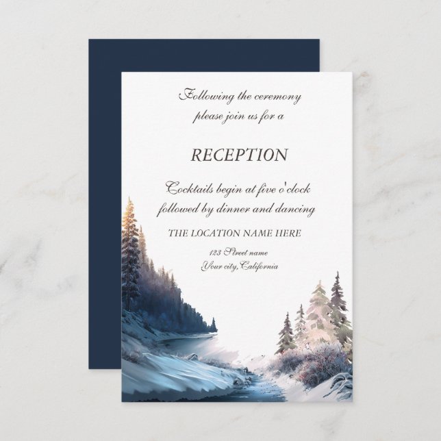 Landscape,Nature,Forest Reception   Invitation (Front/Back)