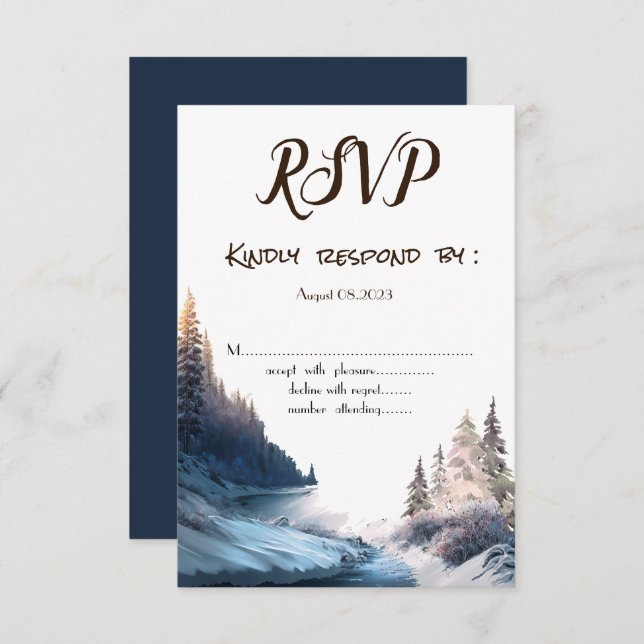 Landscape,Nature,Forest RSVP    Invitation (Front/Back)