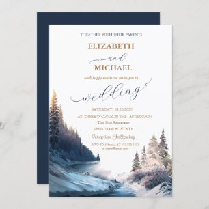 Landscape,Nature,Forest Wedding Invitation