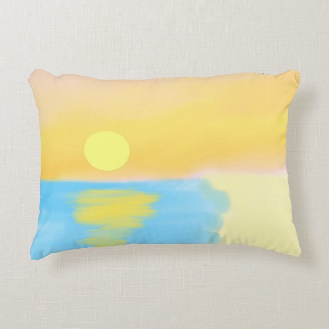 landscape nature painting decorative cushion (Front)