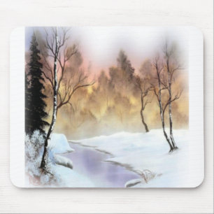 landscape nature snow snowday winter mouse pad