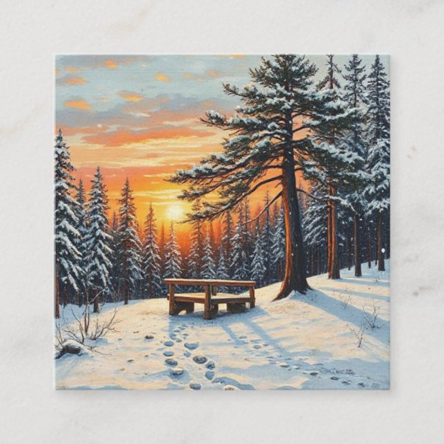 Landscape nature sunset lake Mountain forest  Enclosure Card (Front)