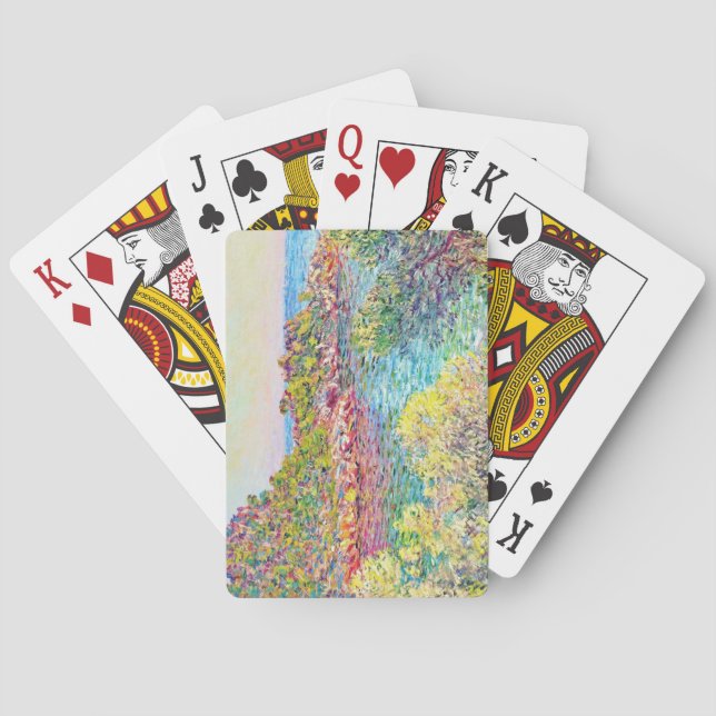 Landscape Near Monte Carlo (by Claude Monet) Playing Cards (Back)